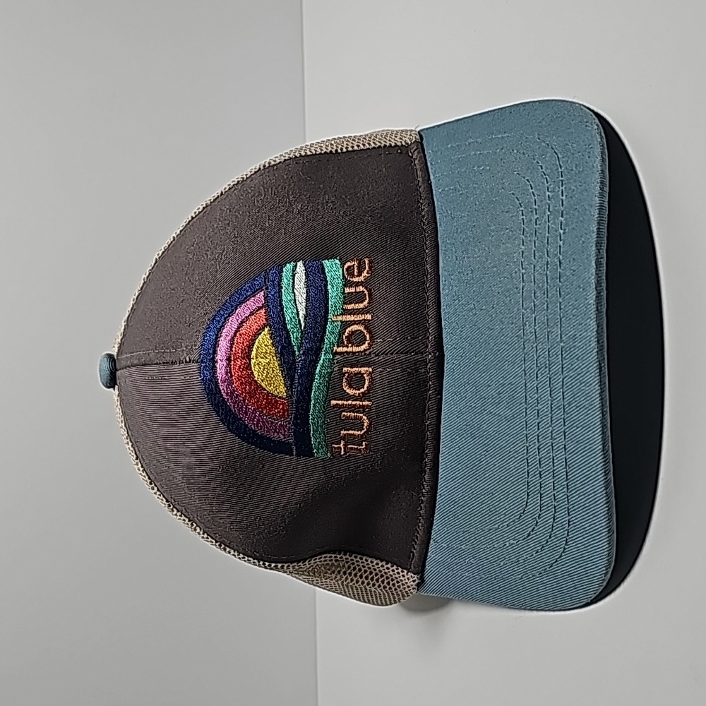 Tula Blue Trucker Hat Baseball Cap Snapback Mesh Adjustable Embroidered Logo